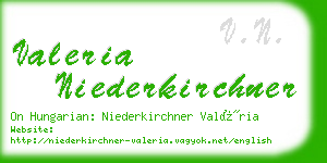 valeria niederkirchner business card